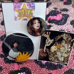 Kate Bush Button and Sticker Set